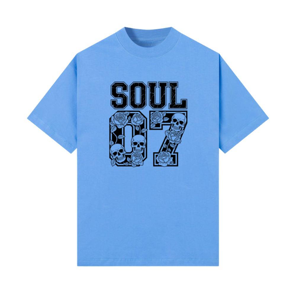 Soul 07 Skull Number Retro Street Graphic T-Shirts