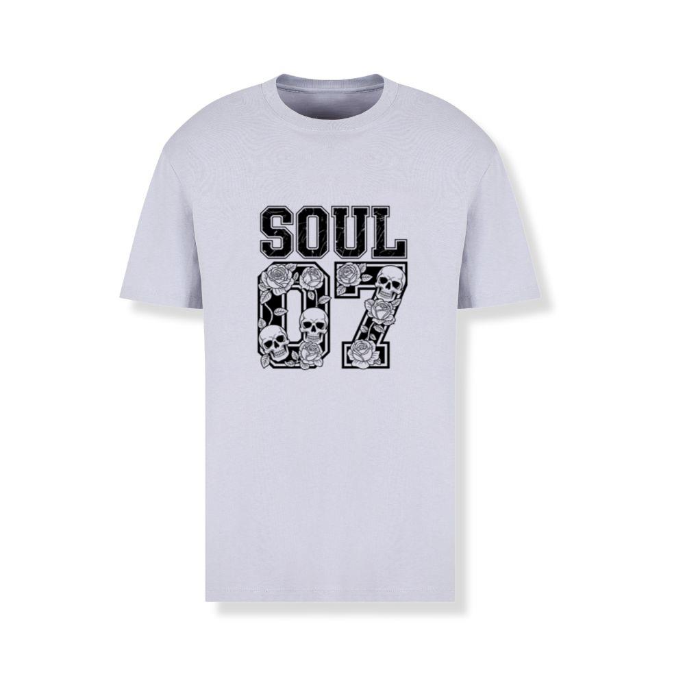 Soul 07 Skull Number Retro Street Graphic T-Shirts