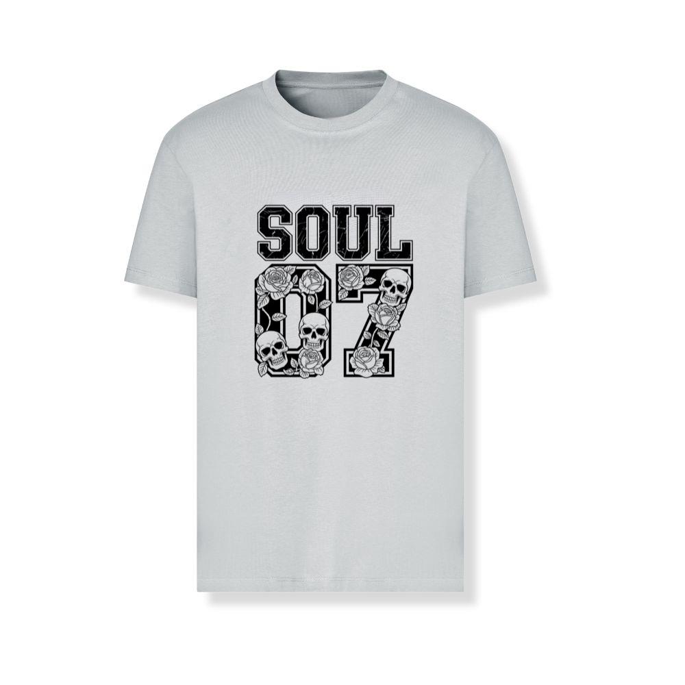 Soul 07 Skull Number Retro Street Graphic T-Shirts - Image 3