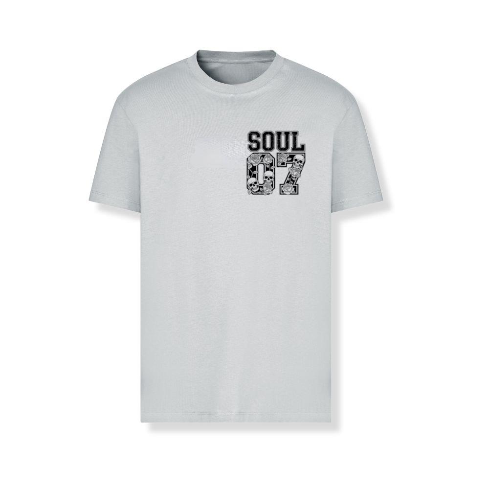 Soul 07 Skull Number Retro Street Graphic T-Shirts - Image 3