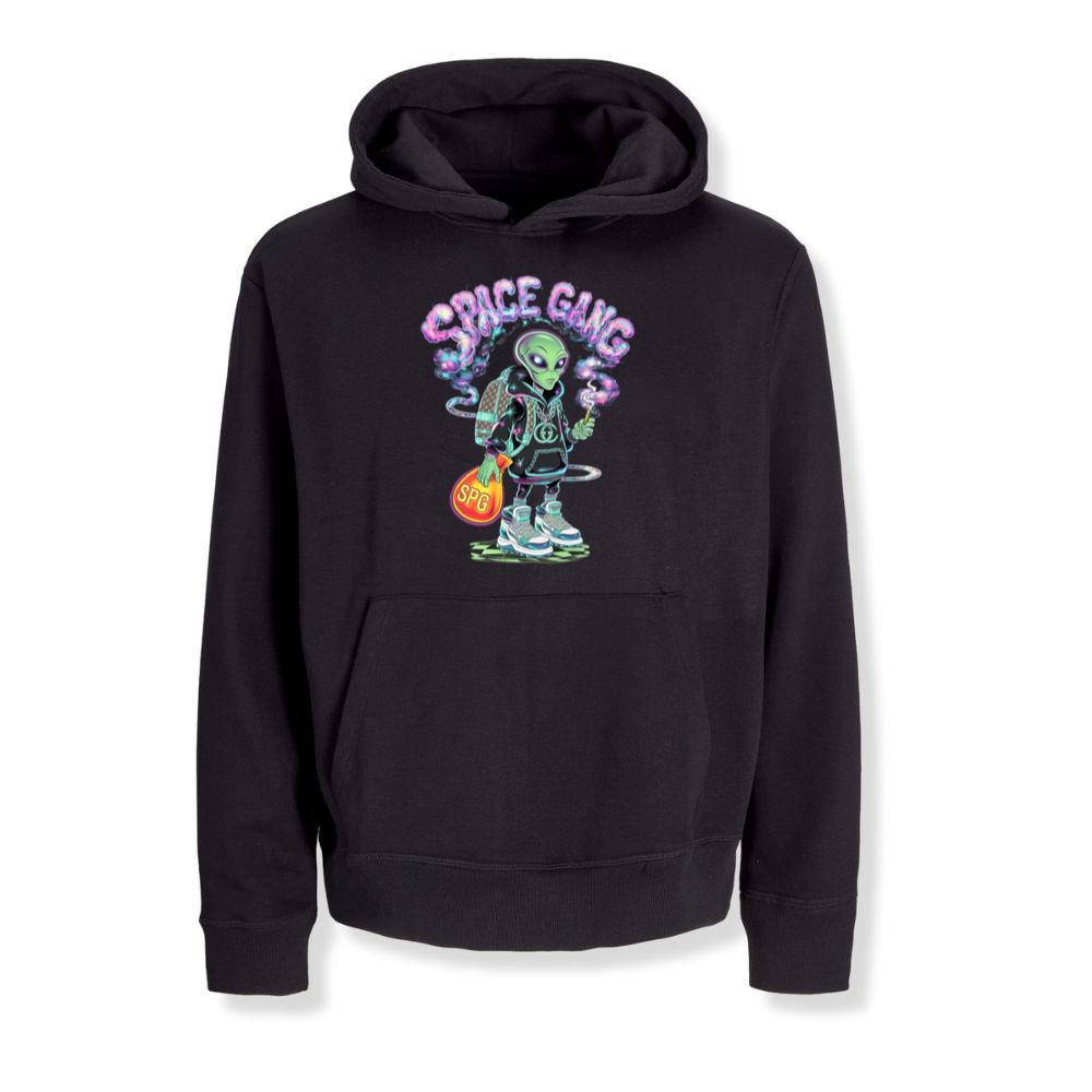 Space Gang Alien Retro Neon Cartoon Graphic Hoodies