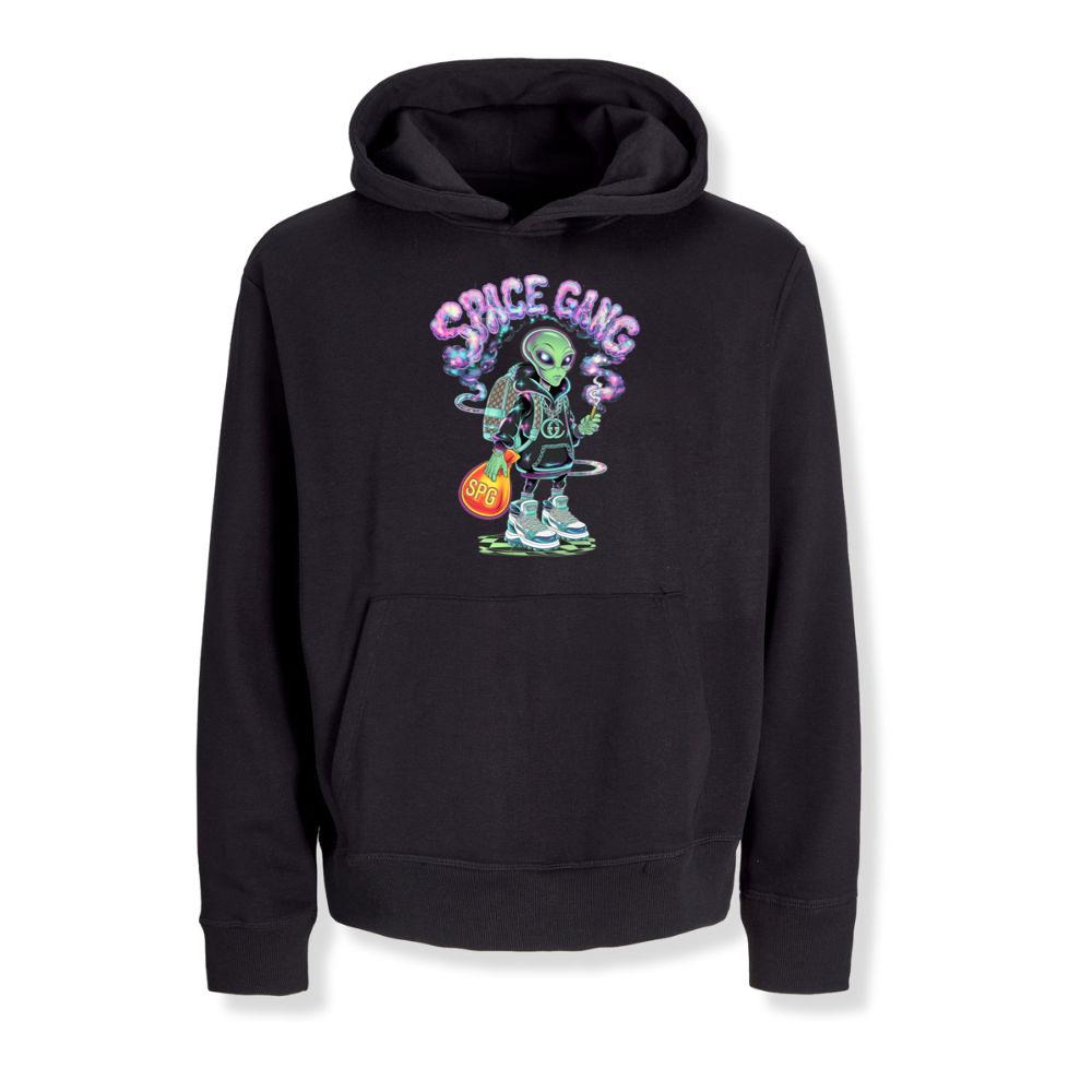 Space Gang Alien Retro Neon Cartoon Graphic Hoodies
