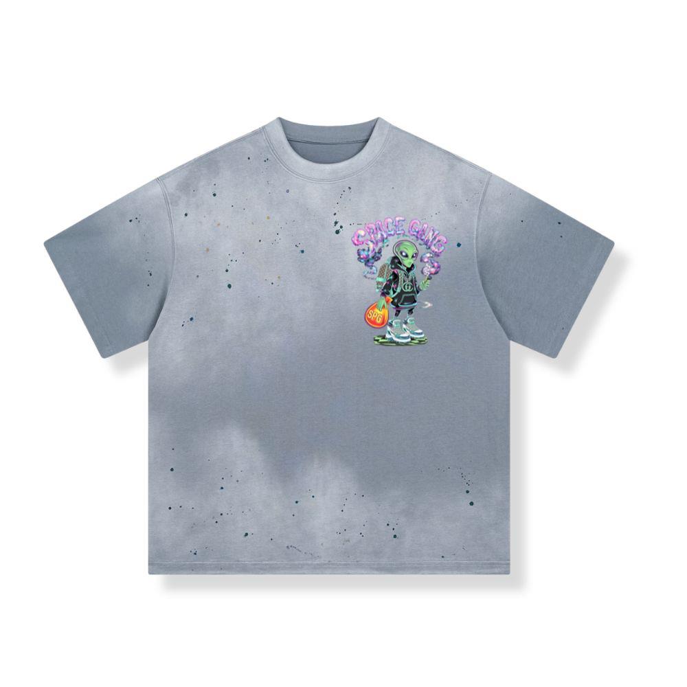 Space Gang Alien Retro Neon Cartoon Graphic T-Shirt 2 Space Gang Alien Retro Neon Cartoon Graphic T-Shirt - Image 2