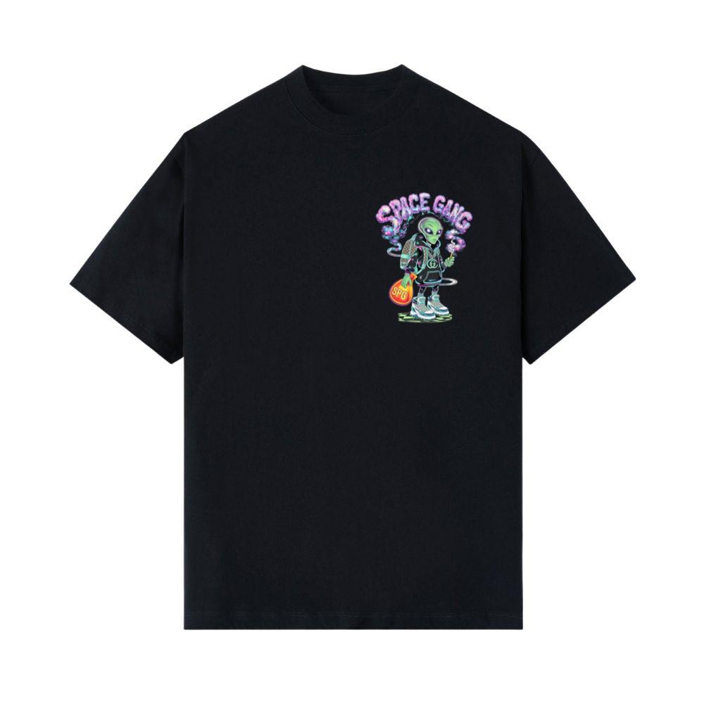 Space Gang Alien Retro Neon Cartoon Graphic T-Shirts