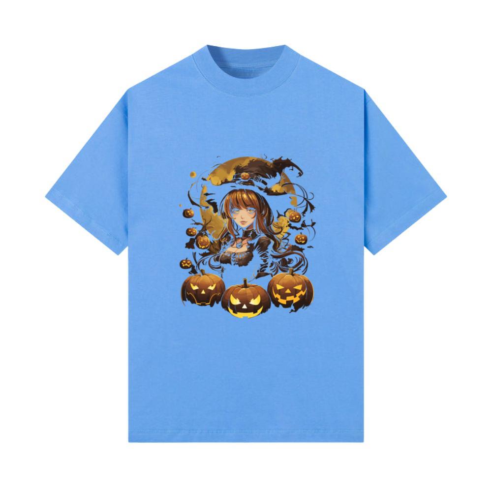 Spooky Anime Girl in Festive Halloween Costume_1 T-Shirt