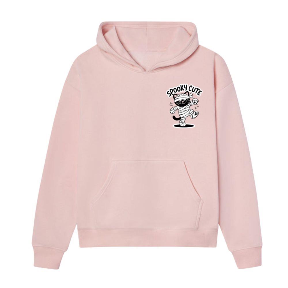 Spooky Cute Mummy Cat Funny Halloween Graphic Hoodie