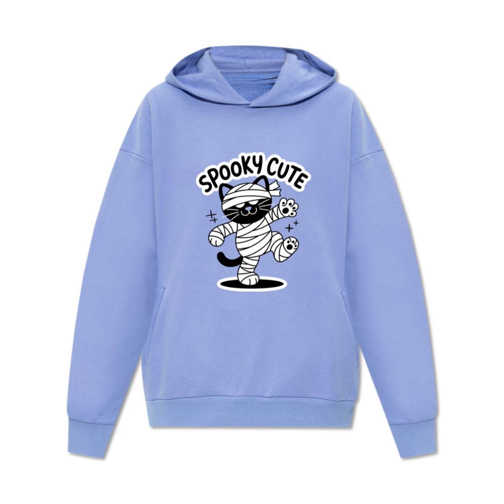 Spooky Cute Mummy Cat Funny Halloween Graphic Hoodie