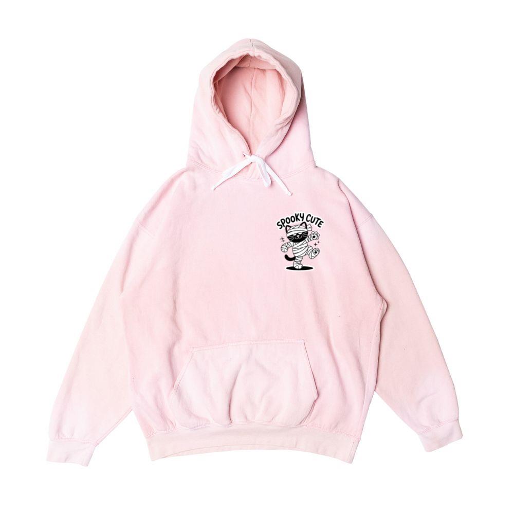 Spooky Cute Mummy Cat Funny Halloween Graphic Hoodie