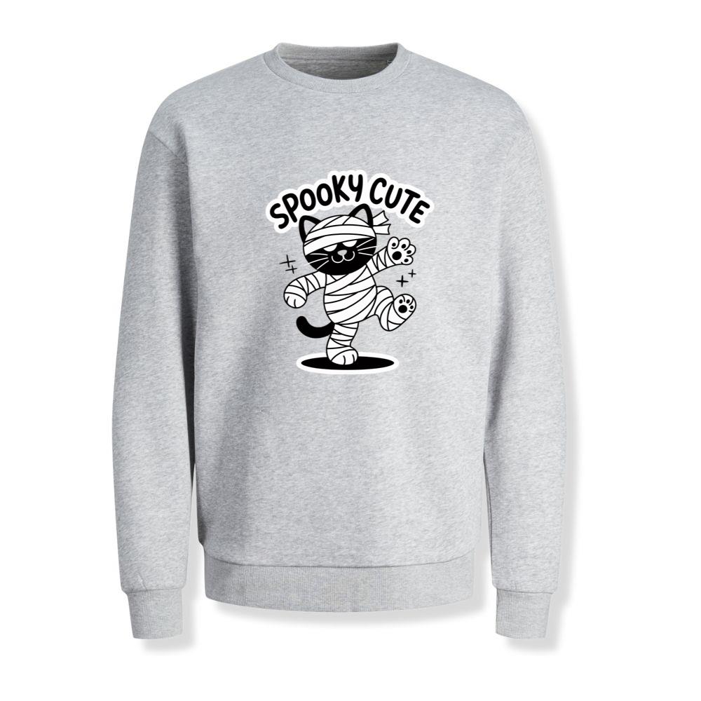 Spooky Cute Mummy Cat Funny Halloween Graphic Sweatshirt