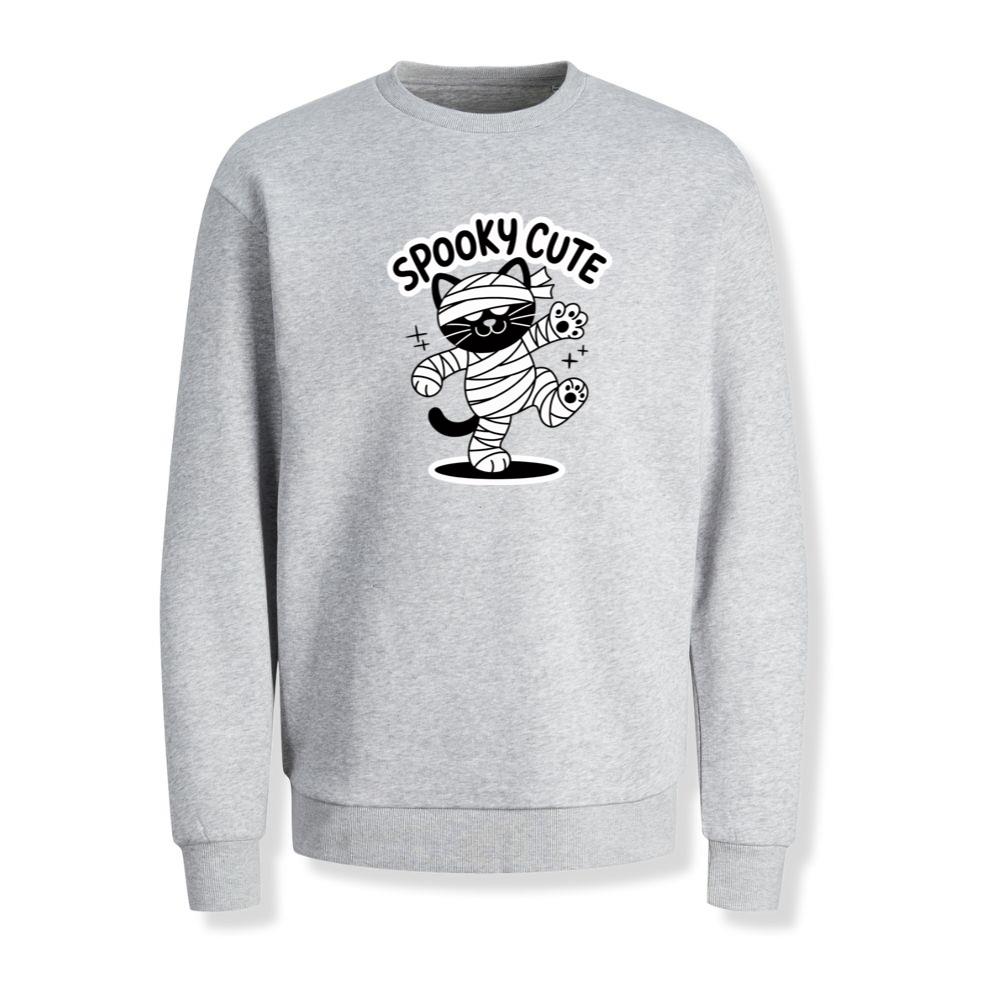 Spooky Cute Mummy Cat Funny Halloween Graphic Sweatshirt