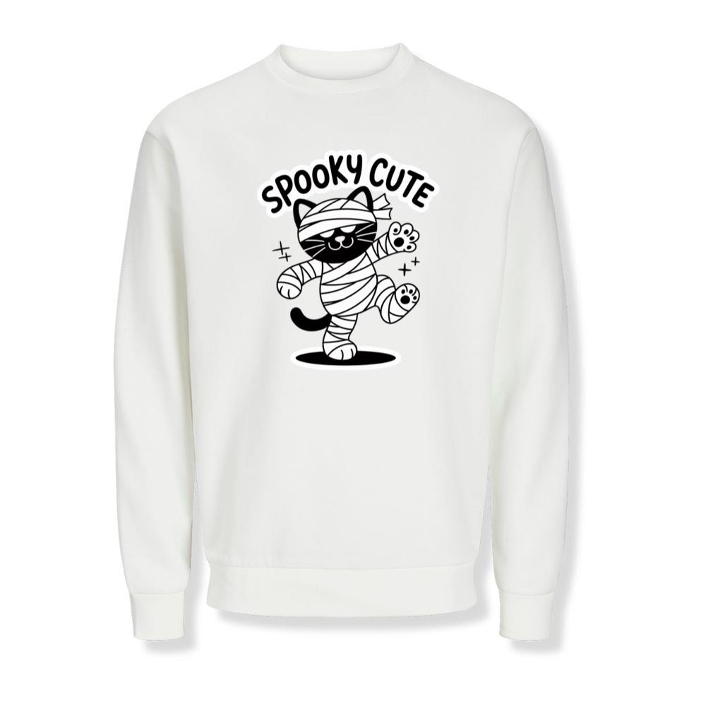 Spooky Cute Mummy Cat Funny Halloween Graphic Sweatshirts