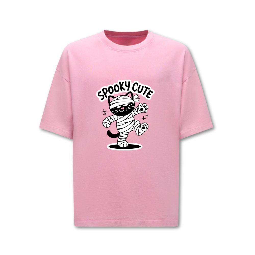 Spooky Cute Mummy Cat Funny Halloween Graphic T-Shirt