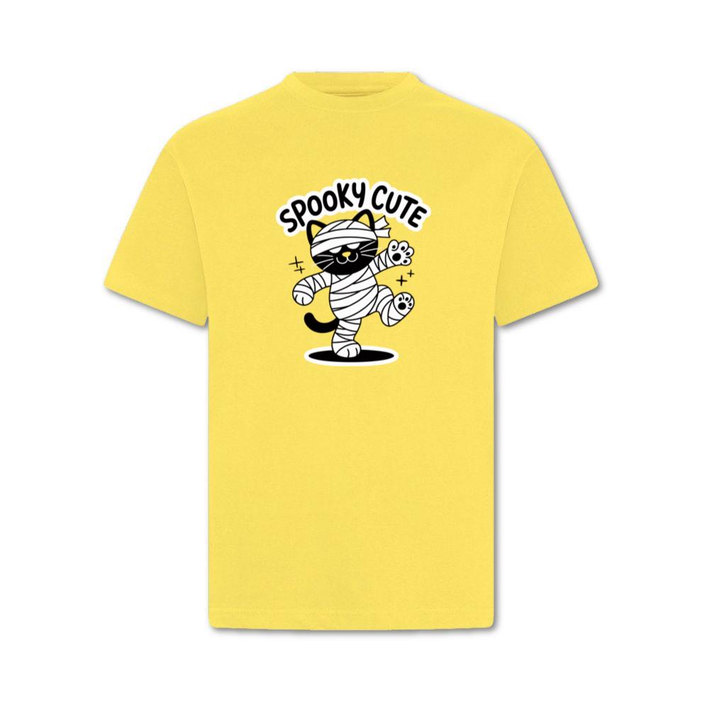 Spooky Cute Mummy Cat Funny Halloween Graphic T-Shirt