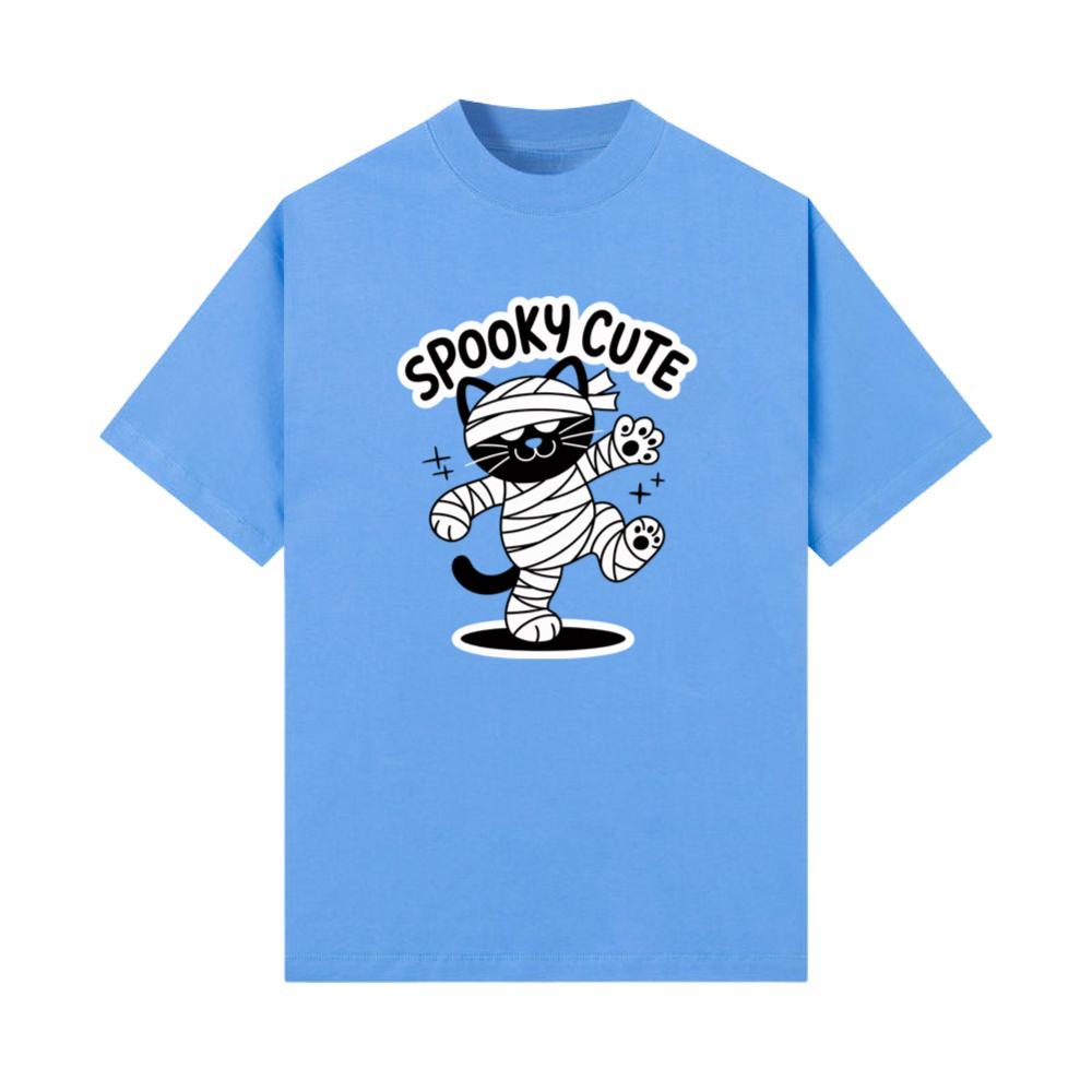 Spooky Cute Mummy Cat Funny Halloween Graphic T-Shirts