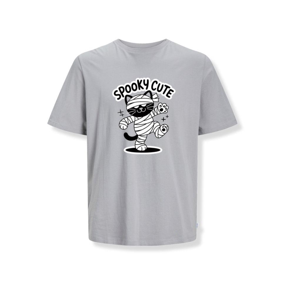 Spooky Cute Mummy Cat Funny Halloween Graphic T-Shirts
