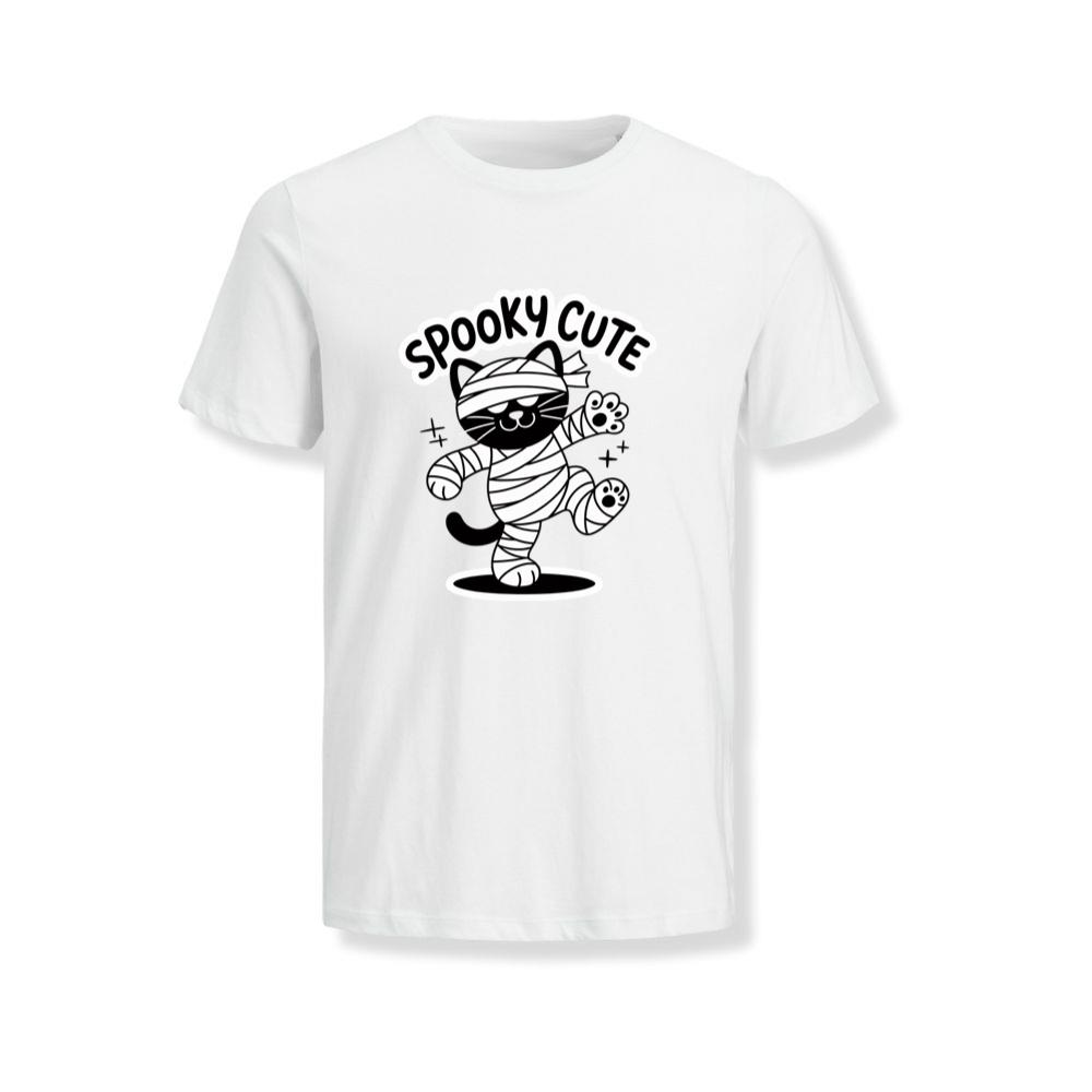 Spooky Cute Mummy Cat Funny Halloween Graphic T-Shirts