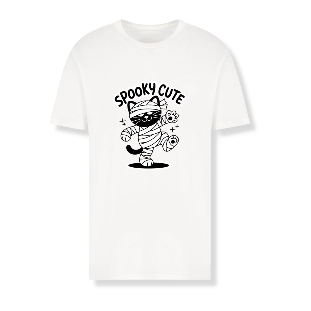 Spooky Cute Mummy Cat Funny Halloween Graphic T-Shirts