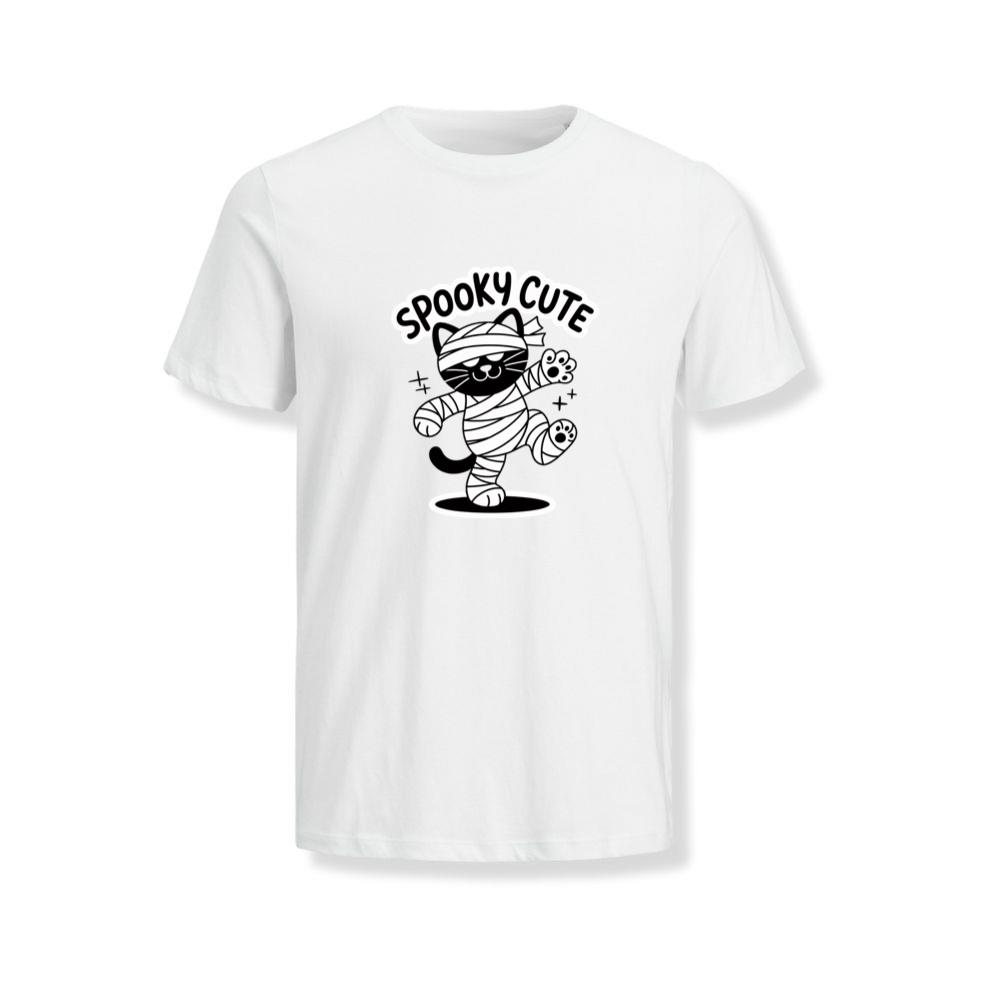Spooky Cute Mummy Cat Funny Halloween Graphic T-Shirts