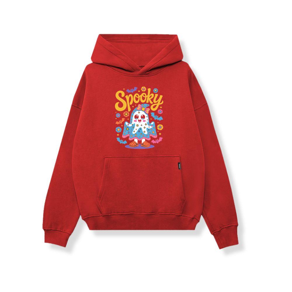 Spooky Ghost Cute Halloween Retro Graphic Hoodie - Image 4