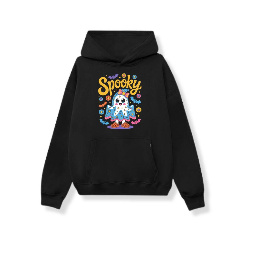 Spooky Ghost Cute Halloween Retro Graphic Hoodies