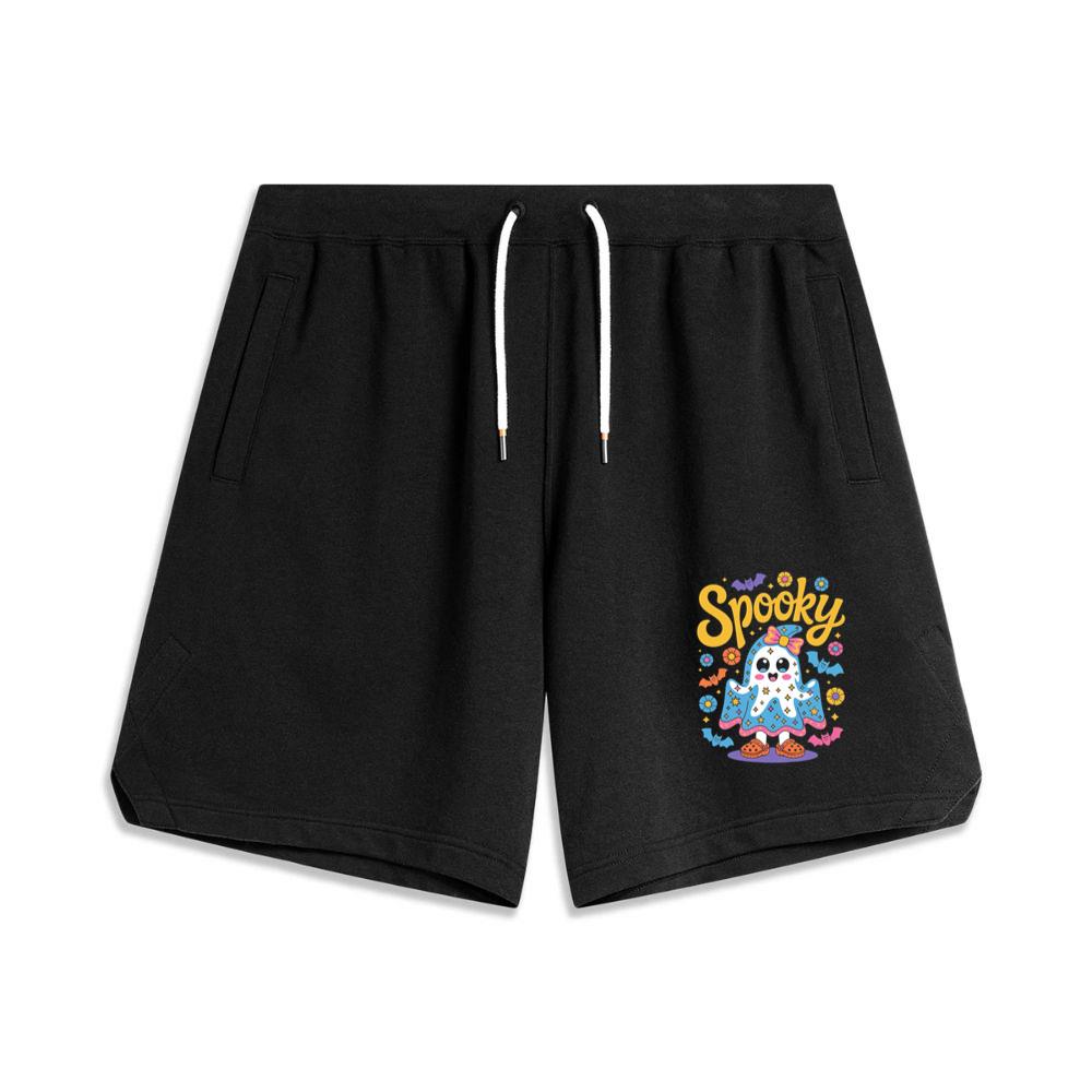 Spooky Ghost Cute Halloween Retro Graphic Men's Basketball Shorts