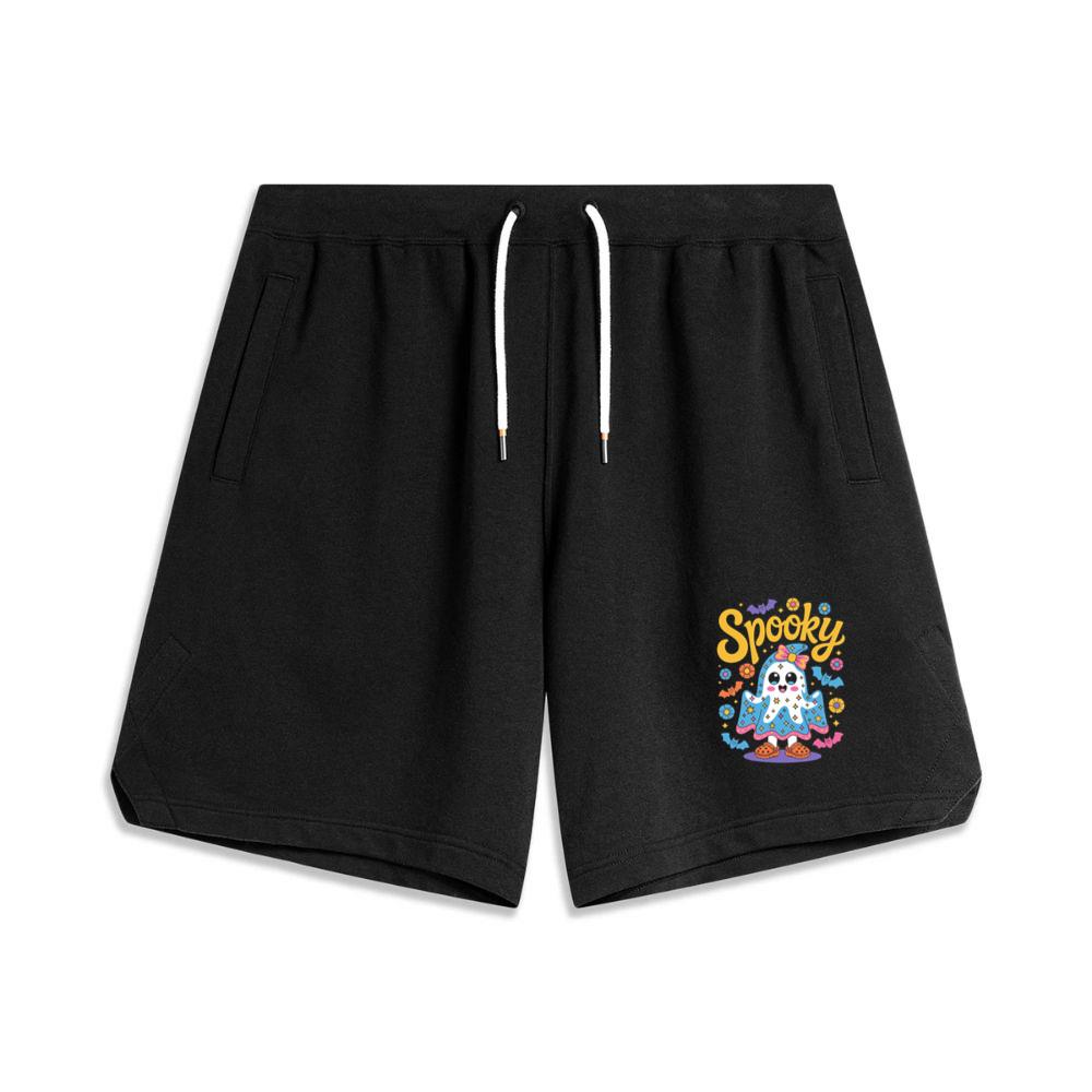 Spooky Ghost Cute Halloween Retro Graphic Men's Basketball Shorts