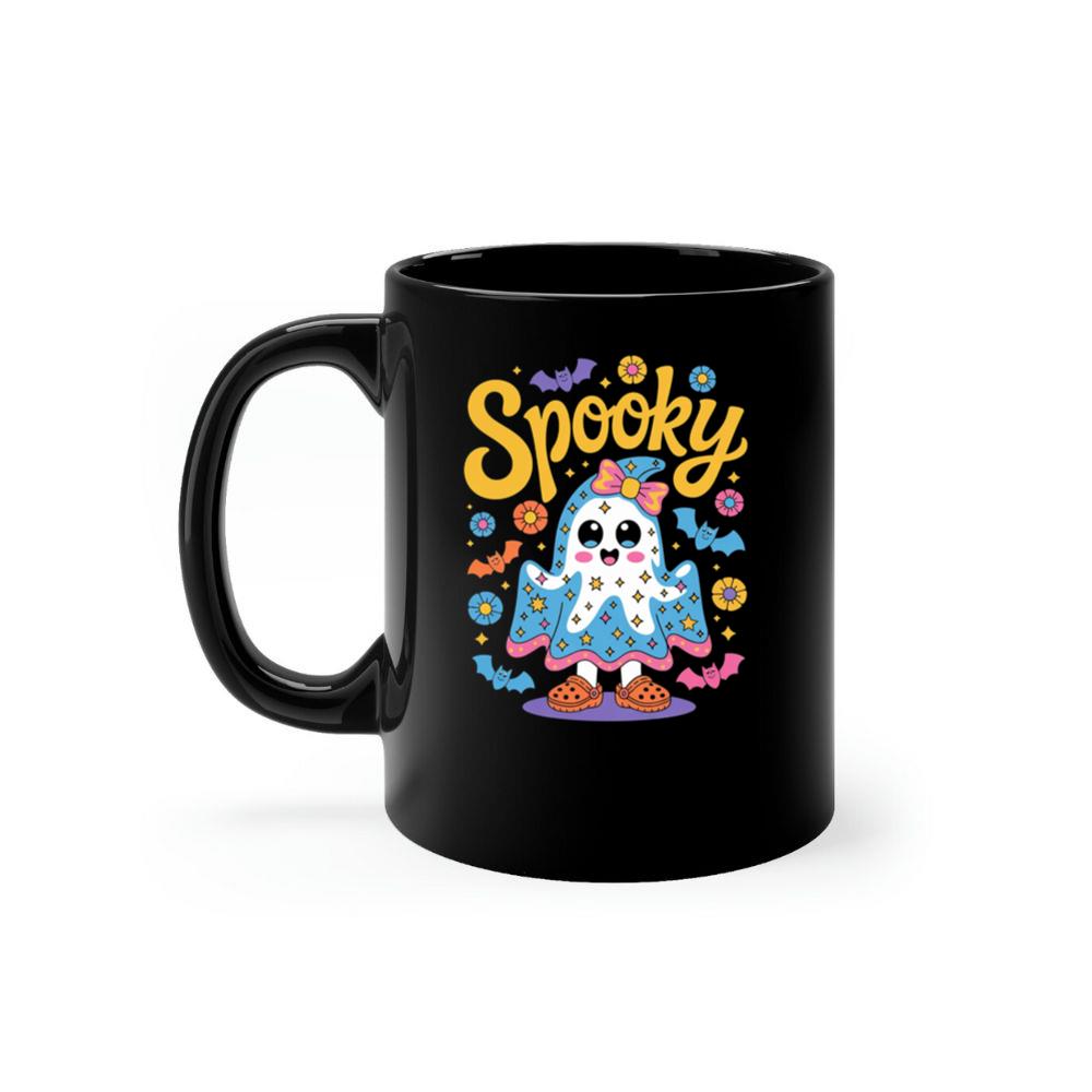 Spooky Ghost Cute Halloween Retro Graphic Mug