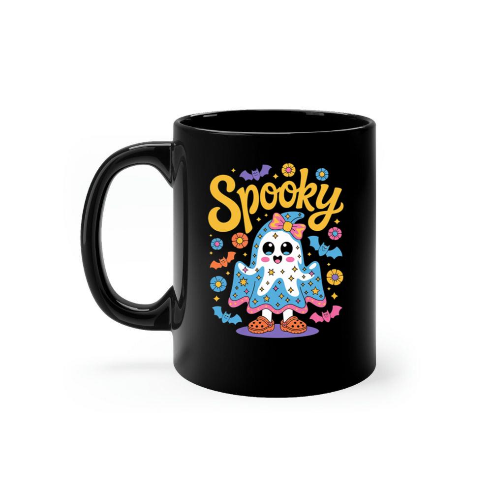 Spooky Ghost Cute Halloween Retro Graphic Mug