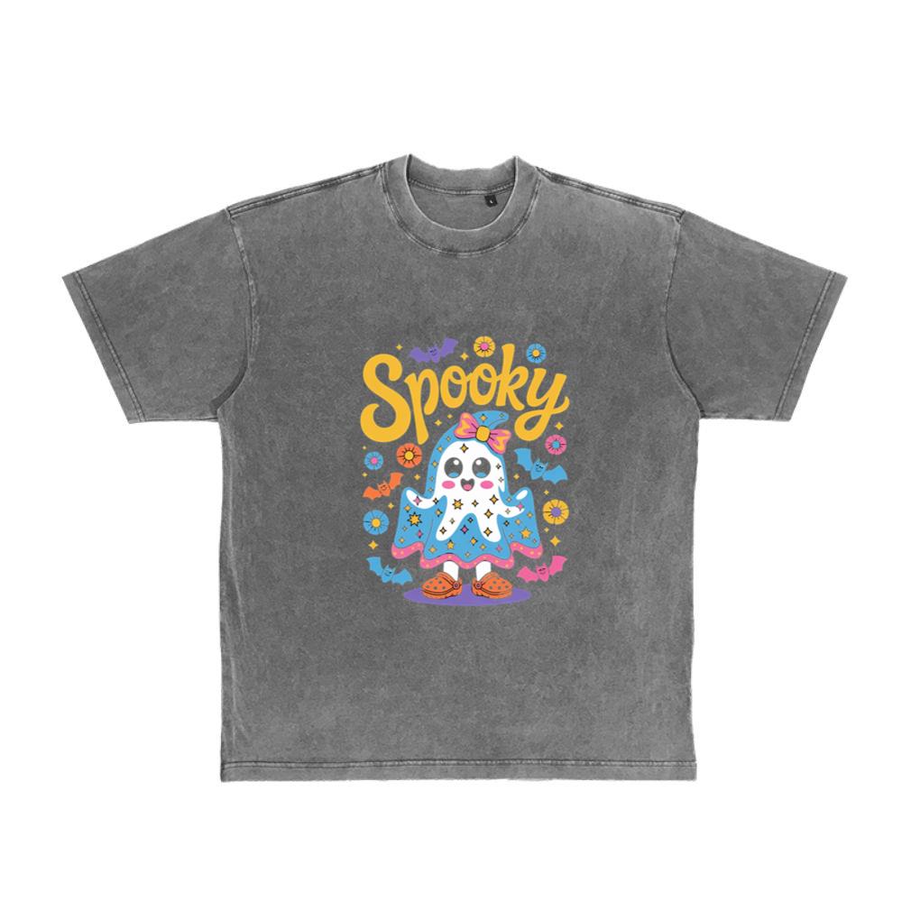 Spooky Ghost Cute Halloween Retro Graphic T-Shirt