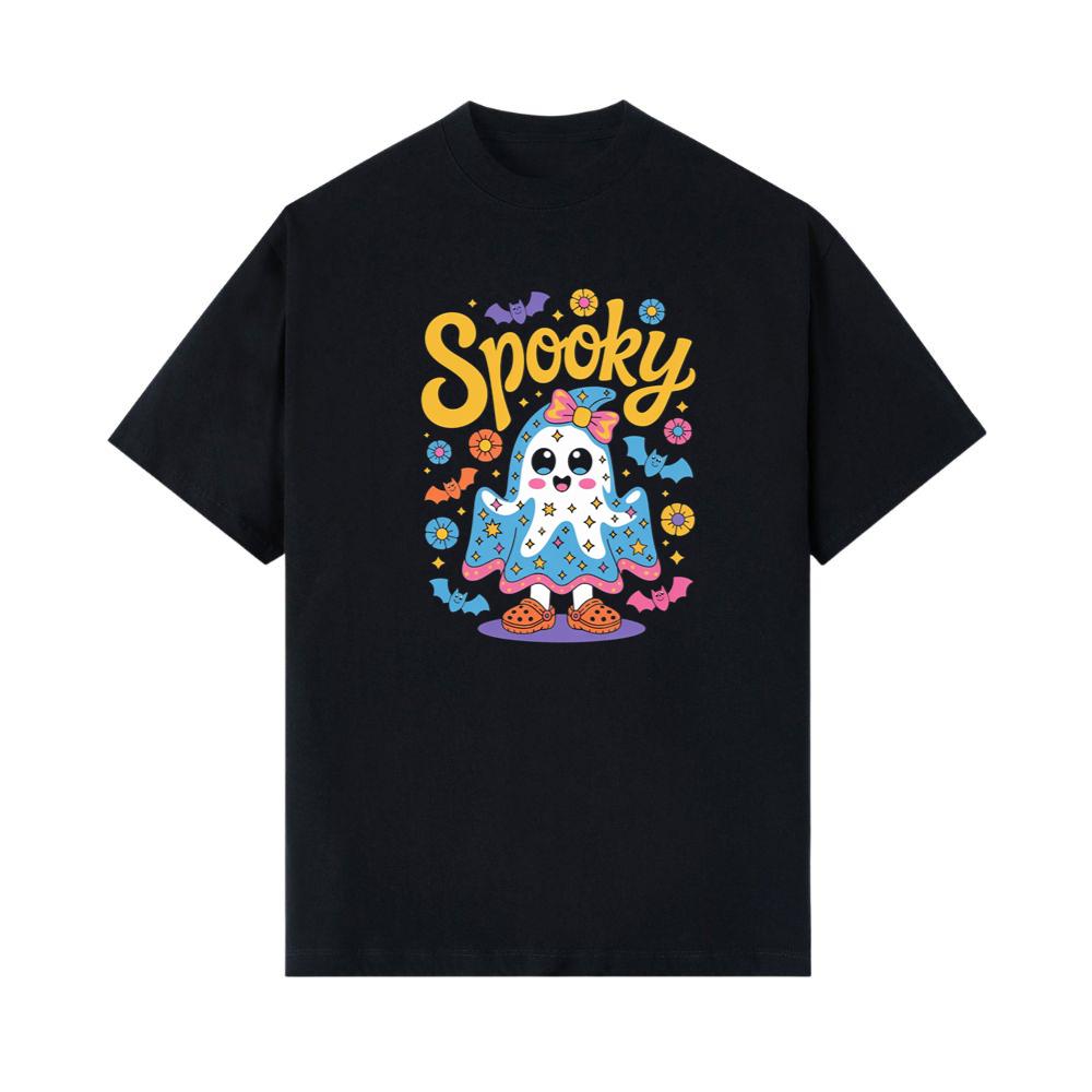 Spooky Ghost Cute Halloween Retro Graphic T-Shirt