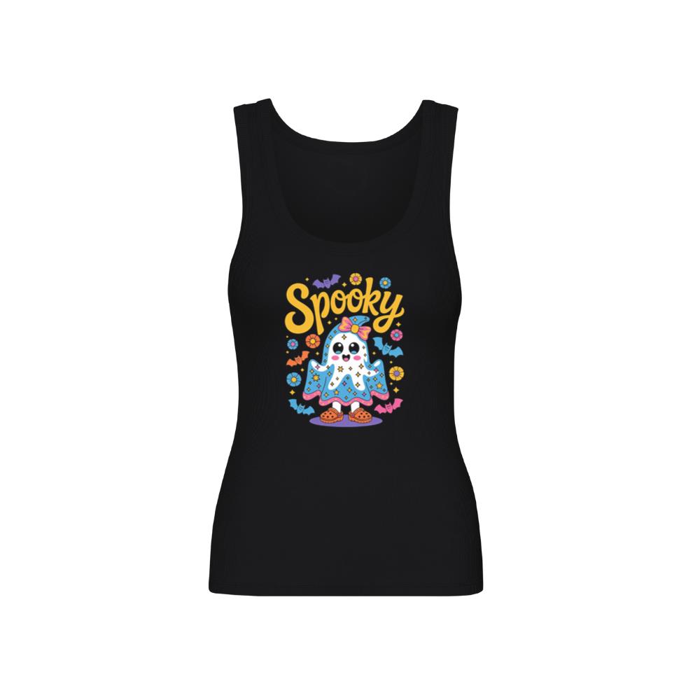Spooky Ghost Cute Halloween Retro Graphic TankTop