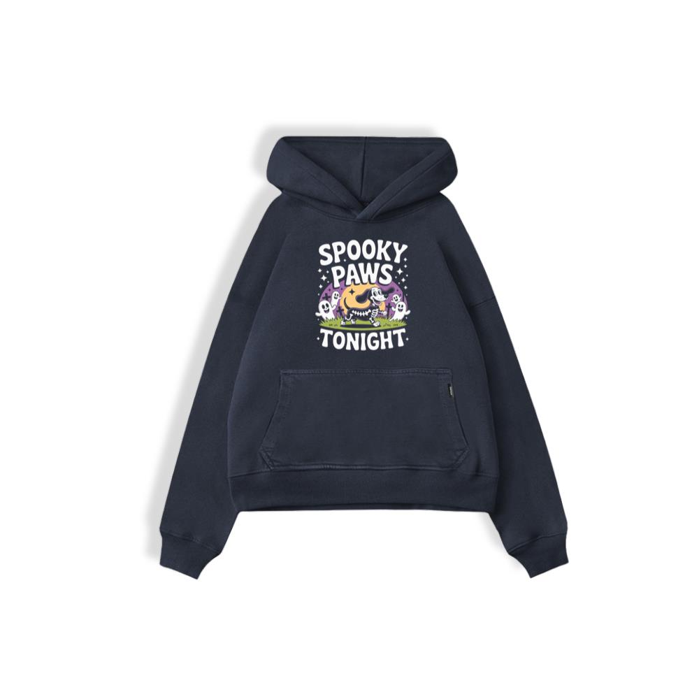 Spooky Paws Tonight Dog Skeleton Halloween Graphic Hoodie - Image 2