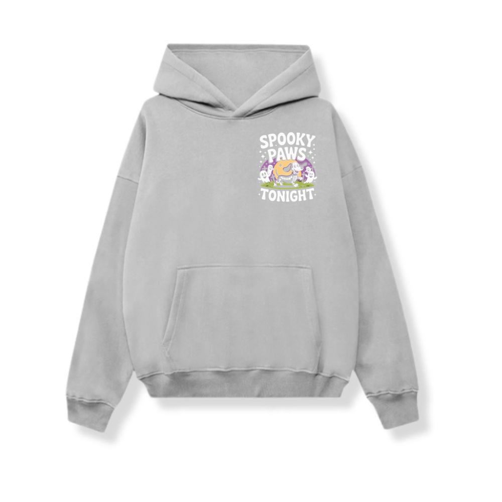 Spooky Paws Tonight Dog Skeleton Halloween Graphic Hoodie Oceancoastline