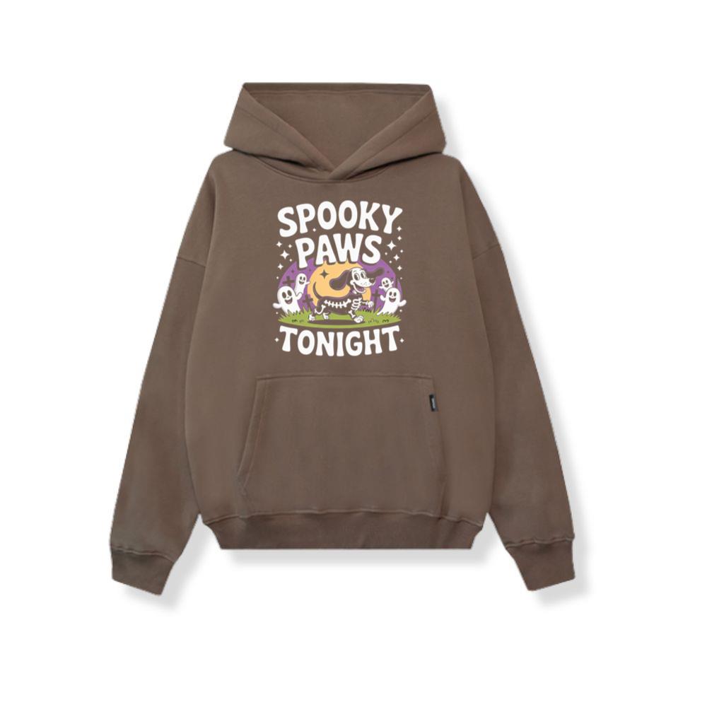 Spooky Paws Tonight Dog Skeleton Halloween Graphic Hoodies 2