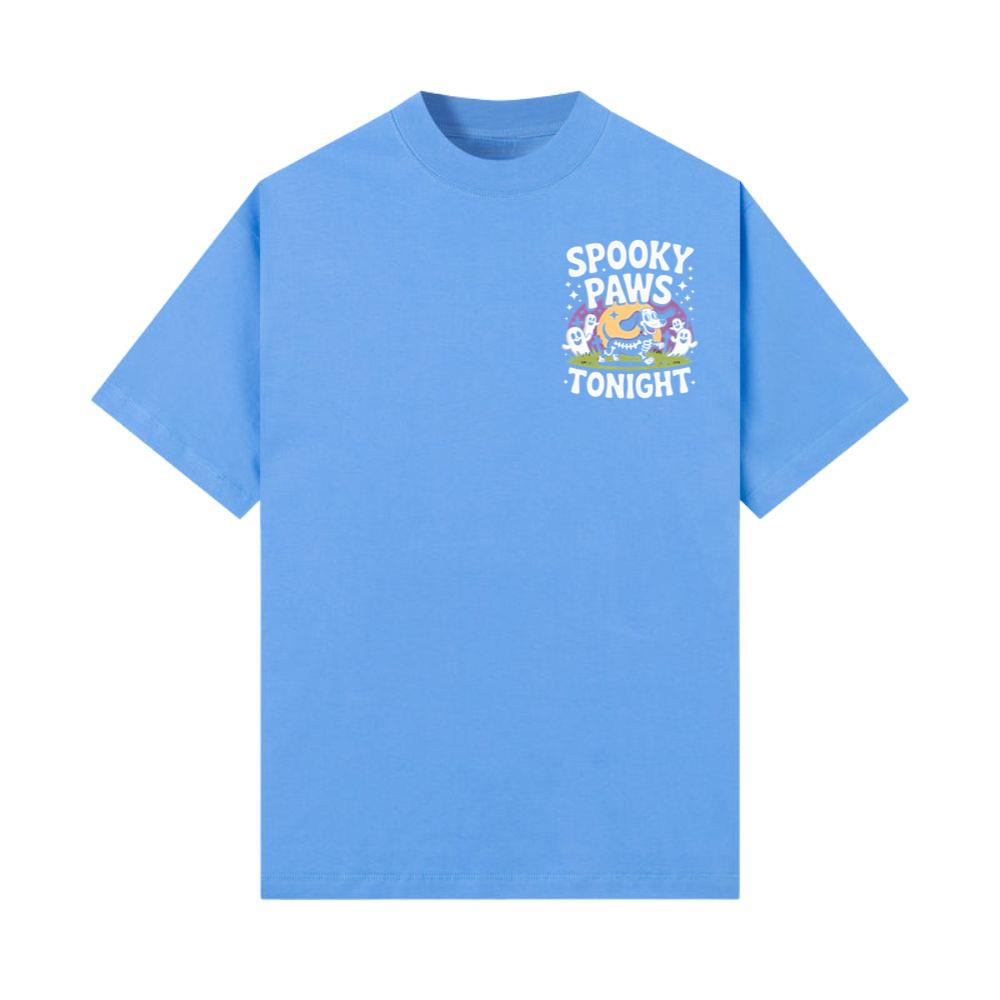 Spooky Paws Tonight Dog Skeleton Halloween Graphic T-Shirt - Image 3