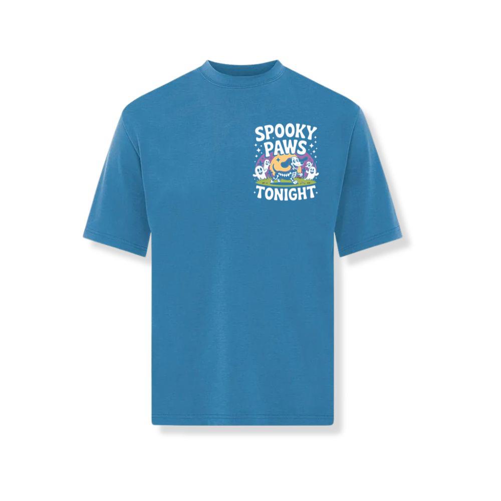 Spooky Paws Tonight Dog Skeleton Halloween Graphic T-Shirt - Image 2