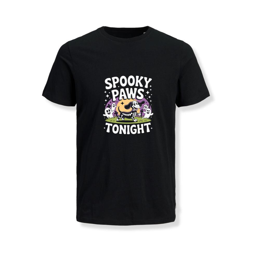 Spooky Paws Tonight Dog Skeleton Halloween Graphic T-Shirts