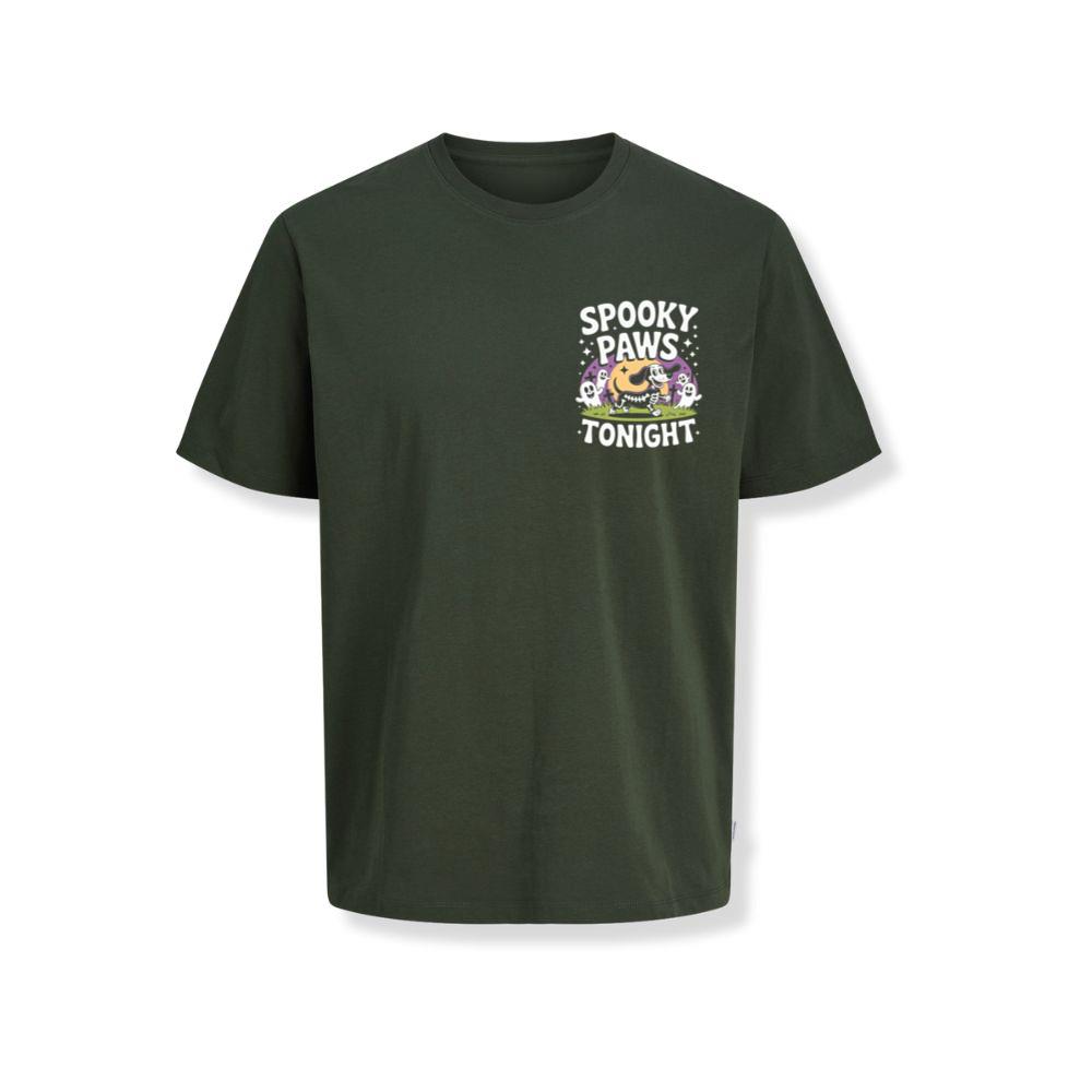 Spooky Paws Tonight Dog Skeleton Halloween Graphic T-Shirts