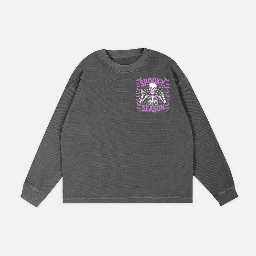 Spooky Season Skeleton Halloween Artwork Sweatshirt - Image 2