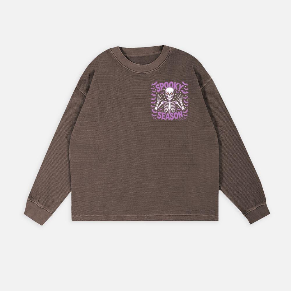 Spooky Season Skeleton Halloween Artwork Sweatshirt - Image 3