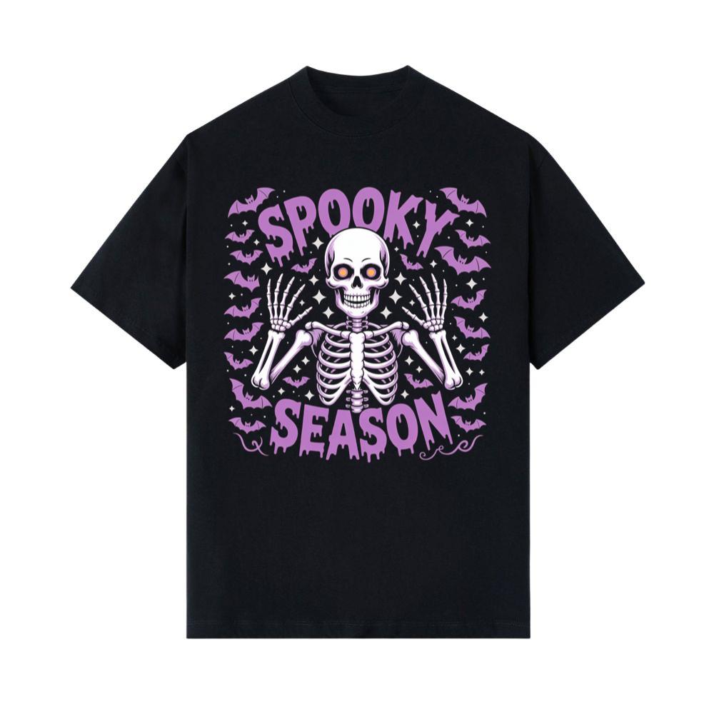 Spooky Season Skeleton Halloween Artwork T-Shirt