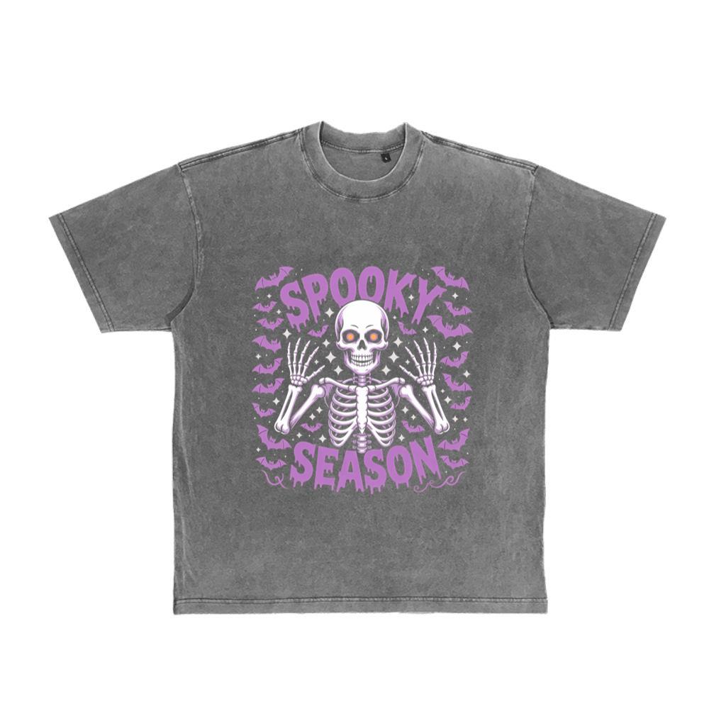 Spooky Season Skeleton Halloween Artwork T-Shirt