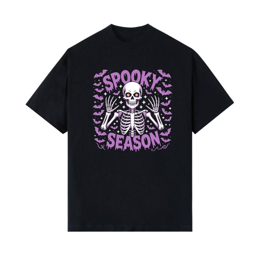 Spooky Season Skeleton Halloween Artwork T-Shirt