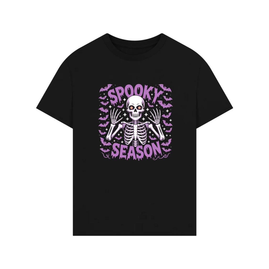 Spooky Season Skeleton Halloween Artwork TShirt Rewinde