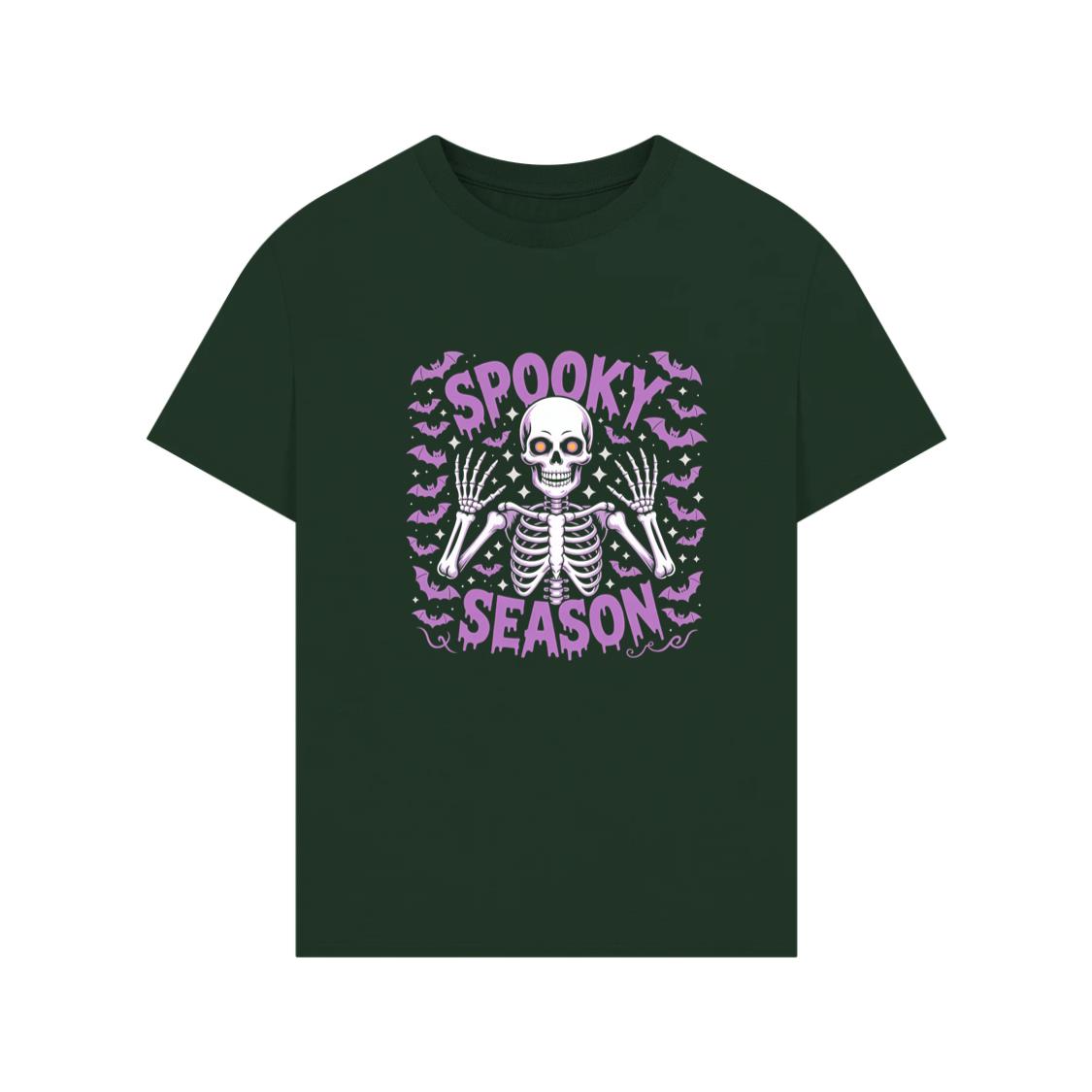 Spooky Season Skeleton Halloween Artwork TShirt Rewinde