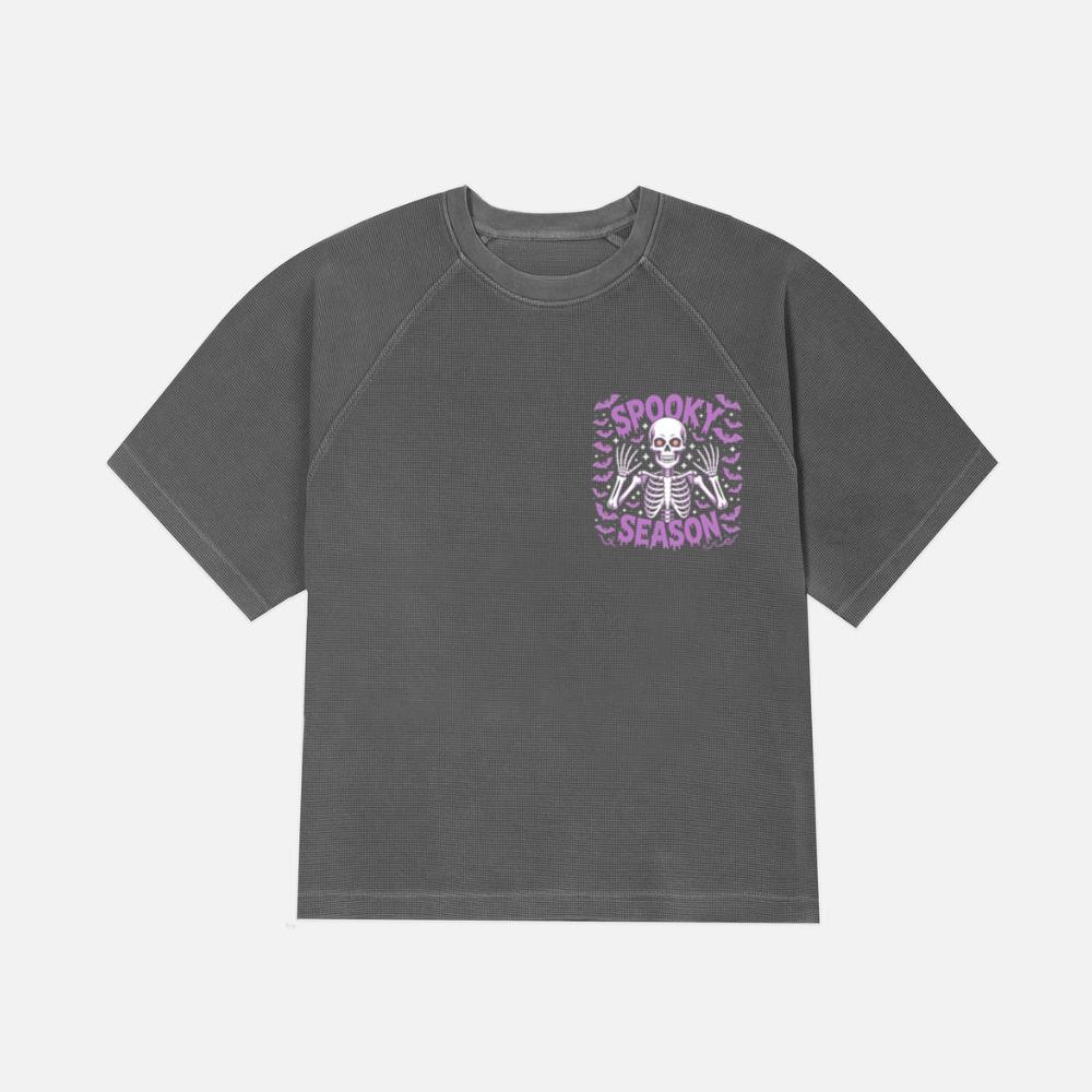 Spooky Season Skeleton Halloween Artwork T-Shirt - Image 3