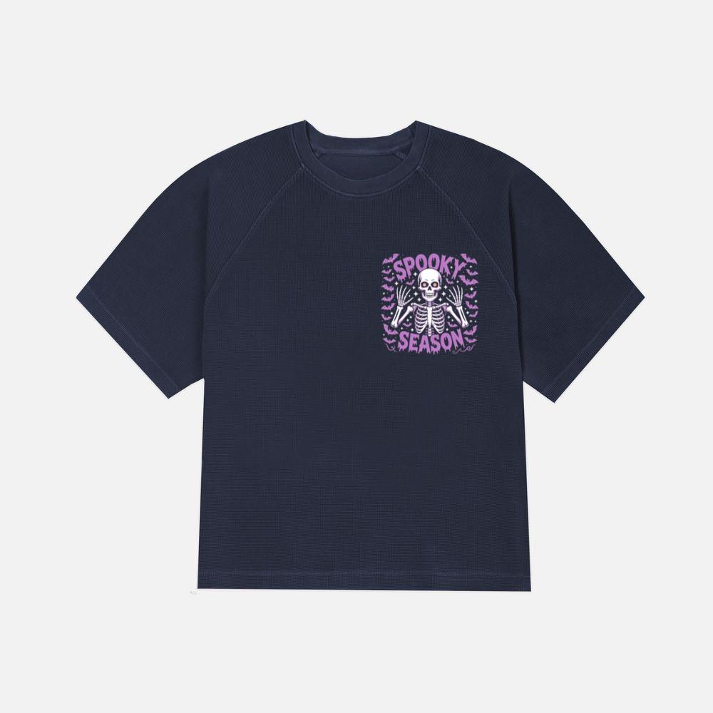 Spooky Season Skeleton Halloween Artwork T-Shirt - Image 2