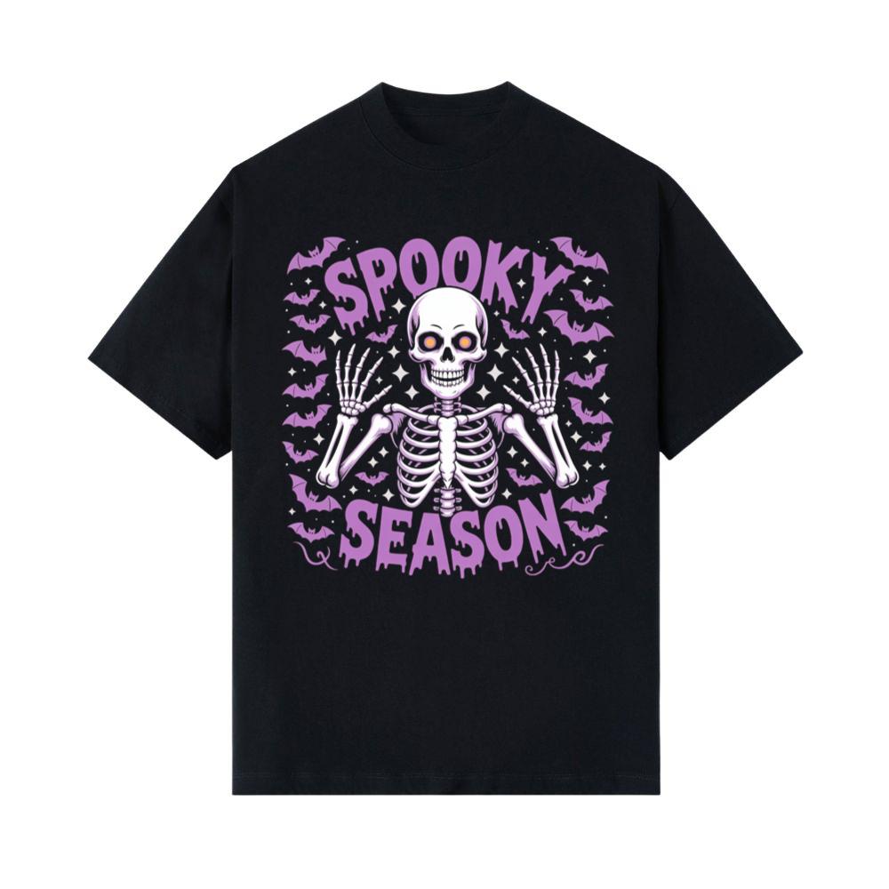 Spooky Season Skeleton Halloween Artwork T-Shirts