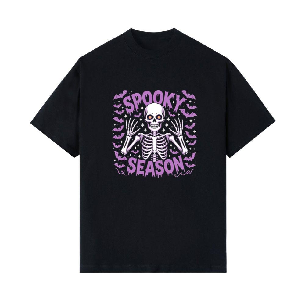 Spooky Season Skeleton Halloween Artwork T-Shirts