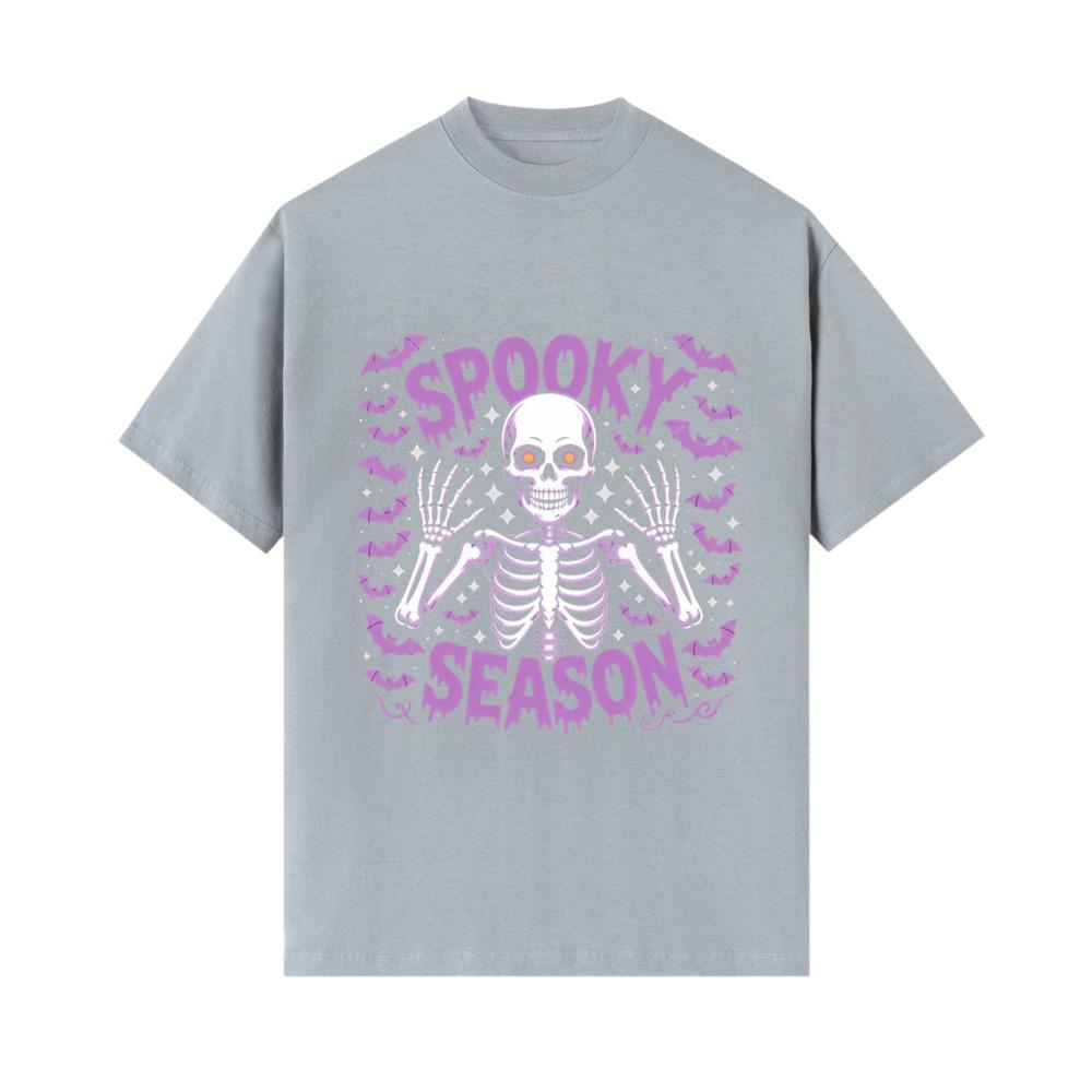Spooky Season Skeleton Halloween Artwork T-Shirts